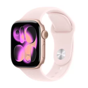   Apple Watch Series 11 (2025) LTE 42mm Rose Gold Case with Light Blush Sport Band S/M - Rose Gold
