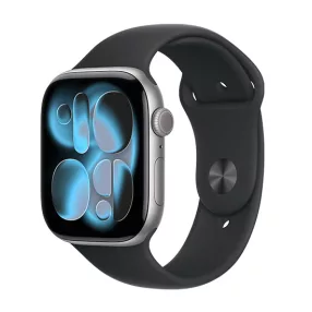   Apple Watch Series 11 (2025) LTE 46mm Space Grey Aluminium Case with Black Sport Band M/L - Black