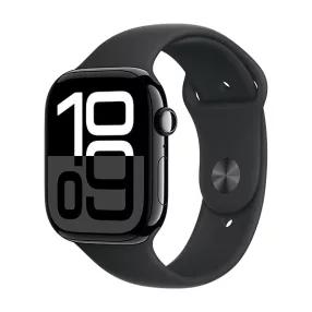   Apple Watch Series 10 GPS 46mm Jet Black Aluminium Case with Sport Band M/L - Black