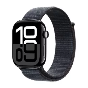   Apple Watch Series 10 GPS 46mm Jet Black Aluminium Case with Sport Loop - Black