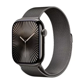   Apple Watch Series 10 GPS + Cellular 42mm Slate Titanium Case with Sport Loop - Slate Milanese 