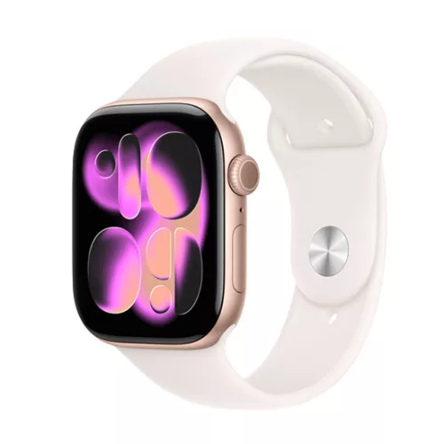 Apple Watch Series 11 (2025) GPS 46mm Rose Gold Aluminium Case with Light Blush Sport Band M/L - Rose Gold