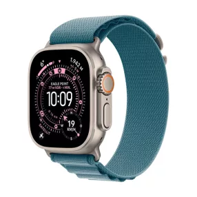  Apple Watch Ultra 3 (2025) 5G 49mm Natural Titanium Case with Alpine Loop M - Light Blue