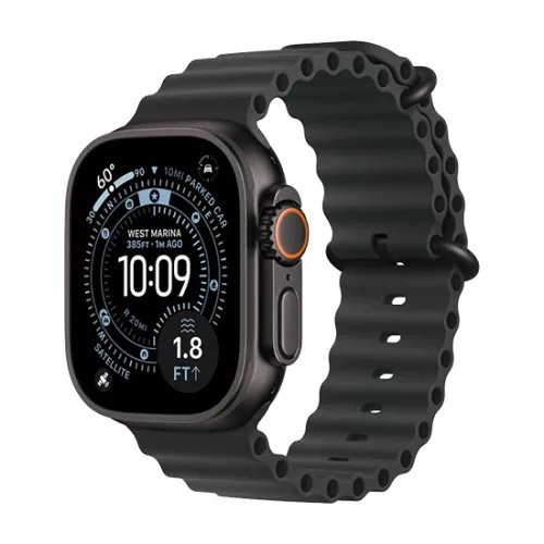 Apple Watch Ultra 3 (2025) 5G 49mm Black Titanium Case with Ocean Band - Black