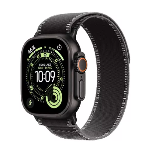 Apple Watch Ultra 3 (2025) 5G 49mm Black Titanium Case with Trail Loop S/M - Black/Charcoal