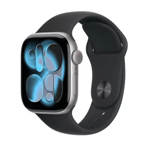 Apple Watch Series 11 (2025) GPS 42mm Space Grey Aluminium Case with Sport Band S/M - Black