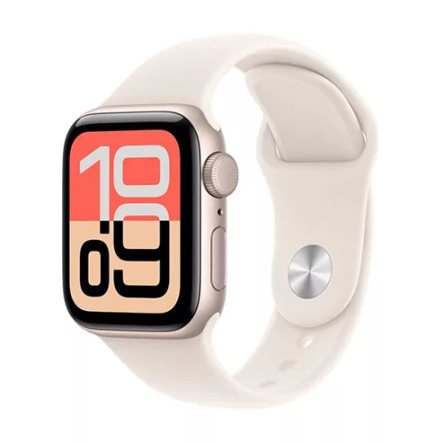 Apple Watch SE 3 (2025) GPS 40mm Starlight Aluminium Case with Sport Band S/M - Starlight