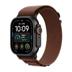  Apple Watch Ultra 4 (2026) 5G 49mm  Black Titanium Case with Burgundy Alpine Loop M - Black