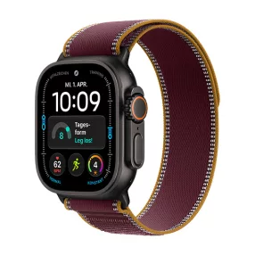   Apple Watch Ultra 4 (2026) 5G 49mm Black Titanium Case with Burgundy Trail Loop S/M - Titanium Black