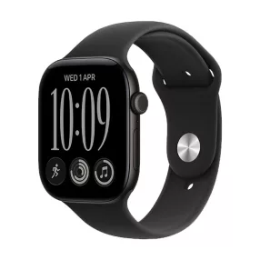   Apple Watch Series 12 (2026) GPS 46mm Black Aluminium Case with Black Sport Band M/L - Black