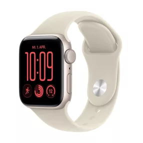   Apple Watch SE 3 (2026) GPS 40mm Starlight Aluminium Case with Sand Sport Band S/M - Starlight