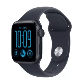   Apple Watch SE 3 (2026) GPS 40mm Midnight Aluminium Case with Navy Blue Sport Band S/M - Midnight